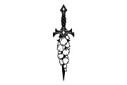 Ornamental Dagger Silhouette Bundle, an Object Illustration by Gaye Art (Thumbnail 17 of 31)