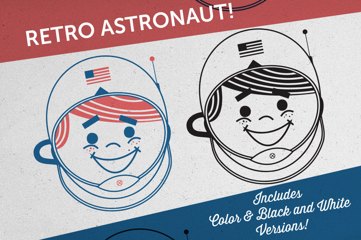 Retro Astronaut Vector Illustration, an Illustration by Ryder Doty