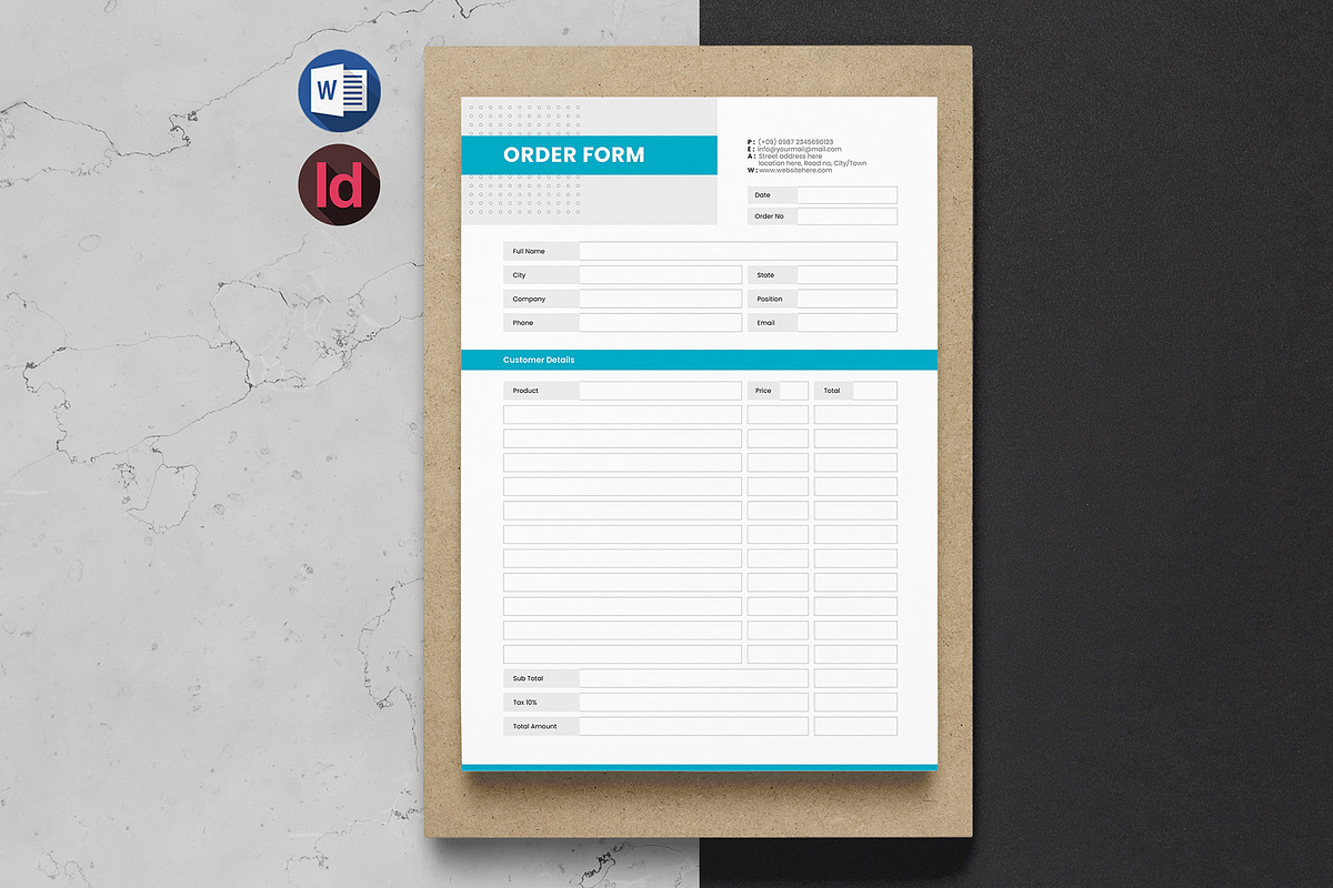 Order form template | Word