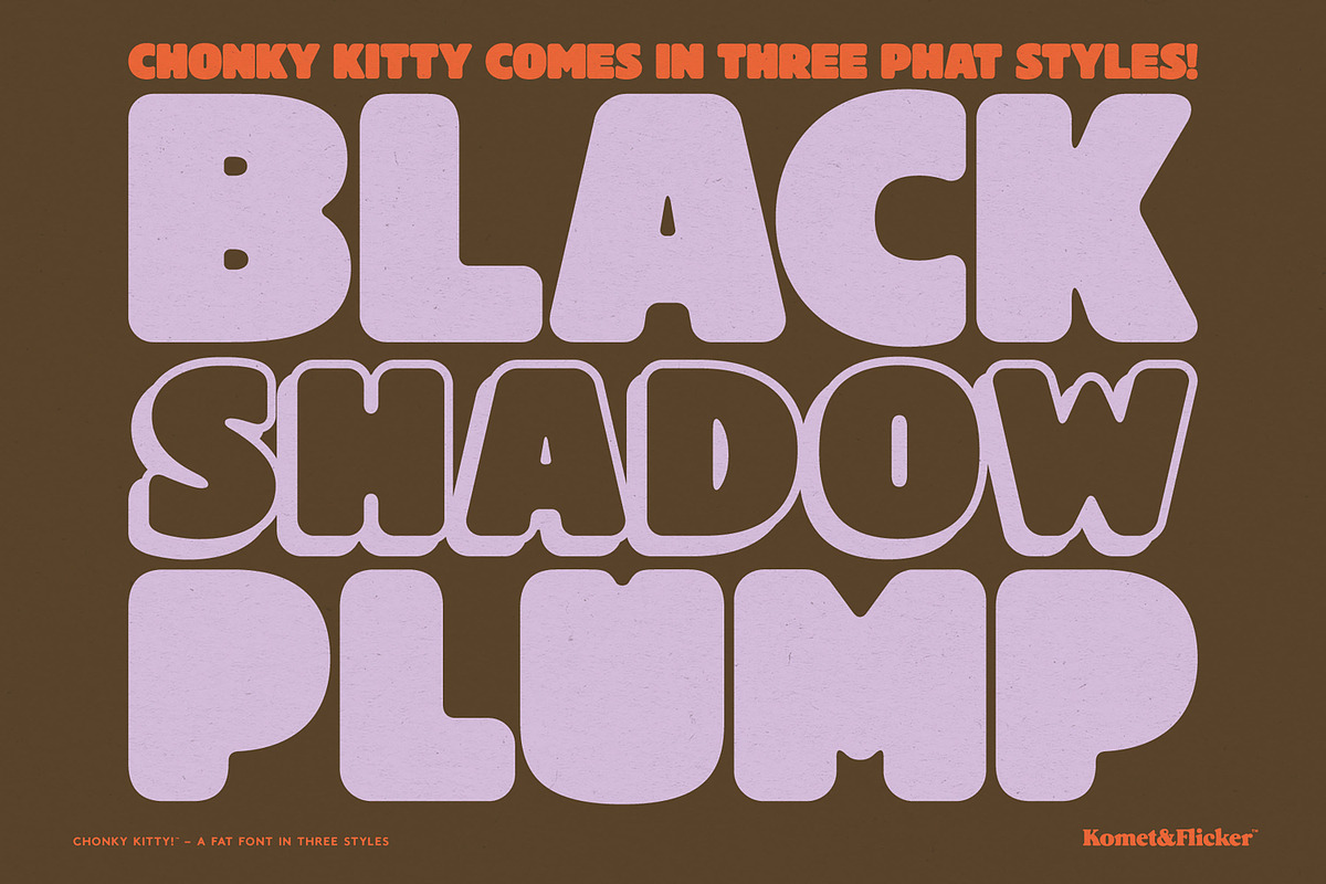 Chonky Kitty! - A Phat Font, a Sans Serif Font by Komet & Flicker (Photo 14 of 15)