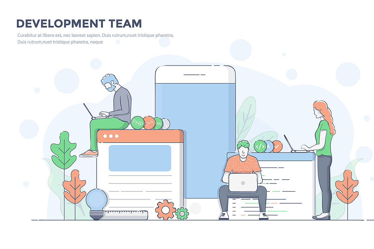 Modern Business concept for websites, a Person Illustration by Creative Graphics (Photo 4 of 12)