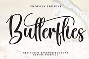 Butterflies | Script Font, a Handwritten Font by Scratchones (Thumbnail 1 of 9)