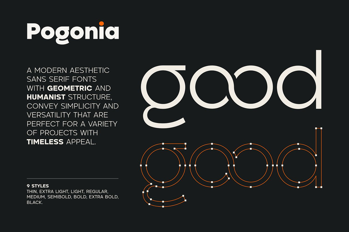 Pogonia - Modern Font Family, a Sans Serif Font by Asenbayu (Photo 4 of 14)