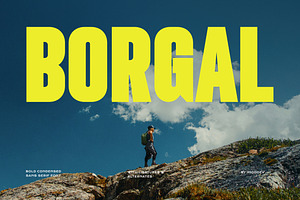 Borgal - Condensed Sans Serif Font, a Sans Serif Font by Imoodev
