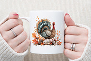 Watercolor Thanksgiving Turkey Clipa, an Illustration by Sublimation Artist (Thumbnail 5 of 6)