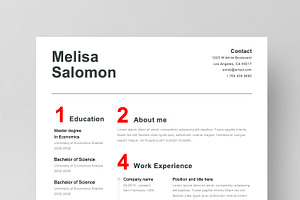 Resume Template 4 Page Swiss