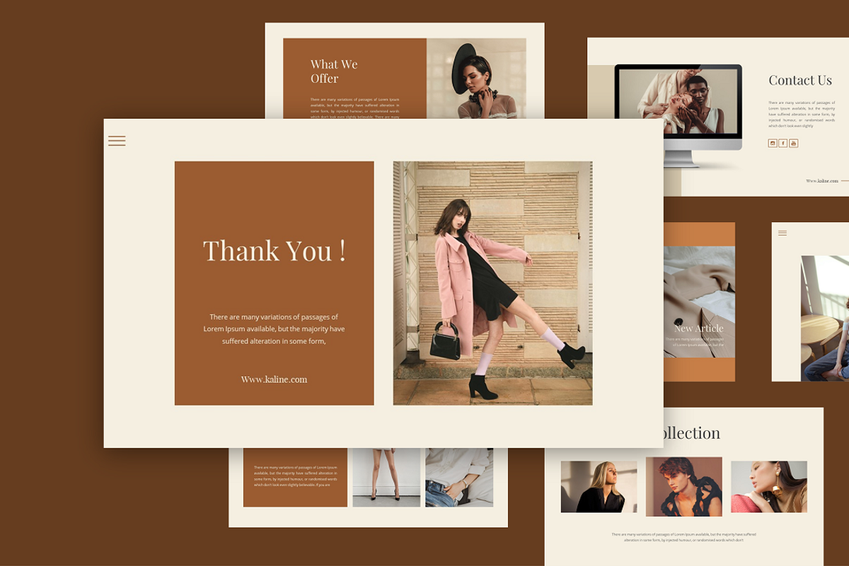 Kaline - Fashion PowerPoint, a Presentation Template by Biwarastudio (Photo 5 of 5)