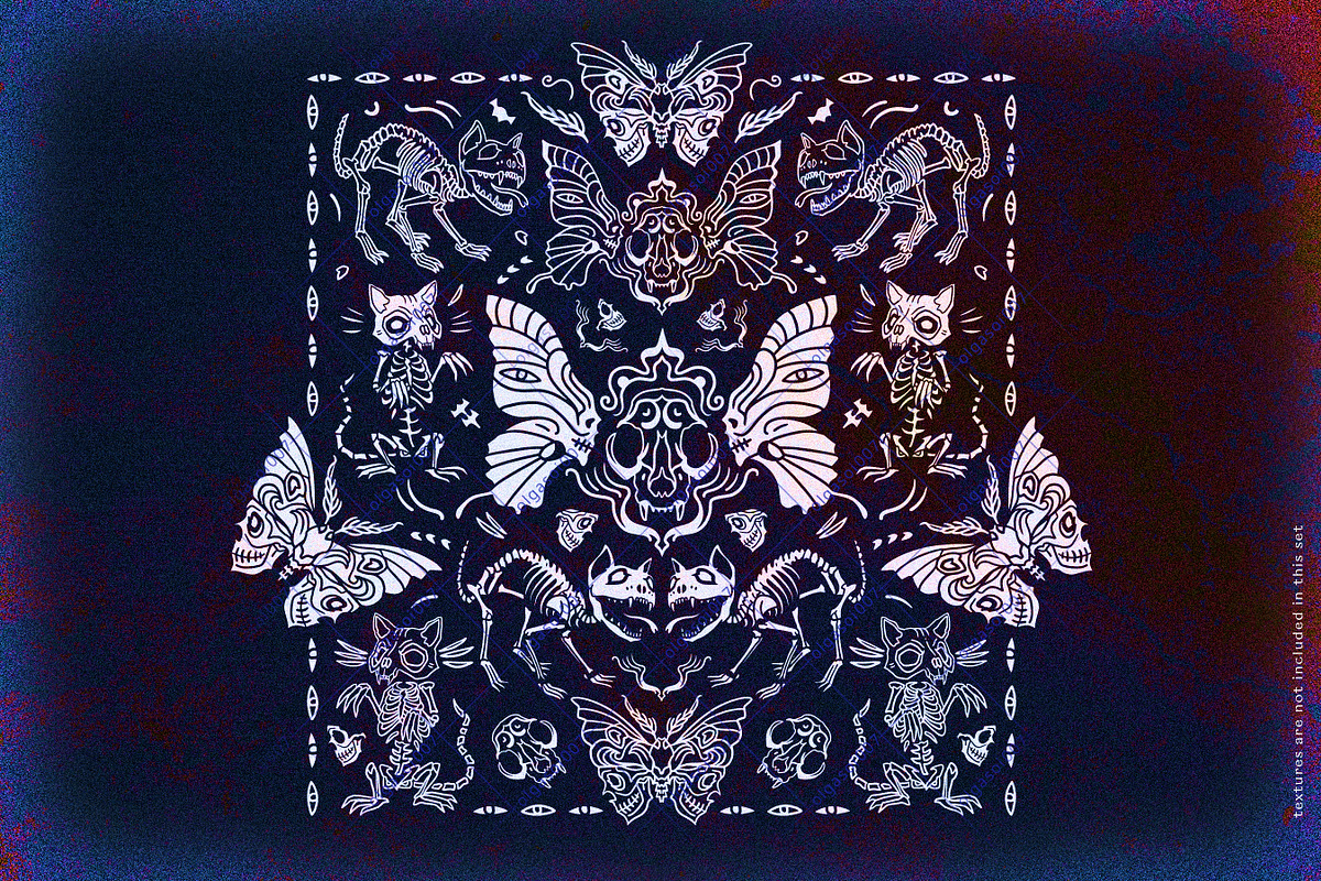 Halloween cats and moths, an Illustration by OlgaSoi007 (Photo 2 of 6)