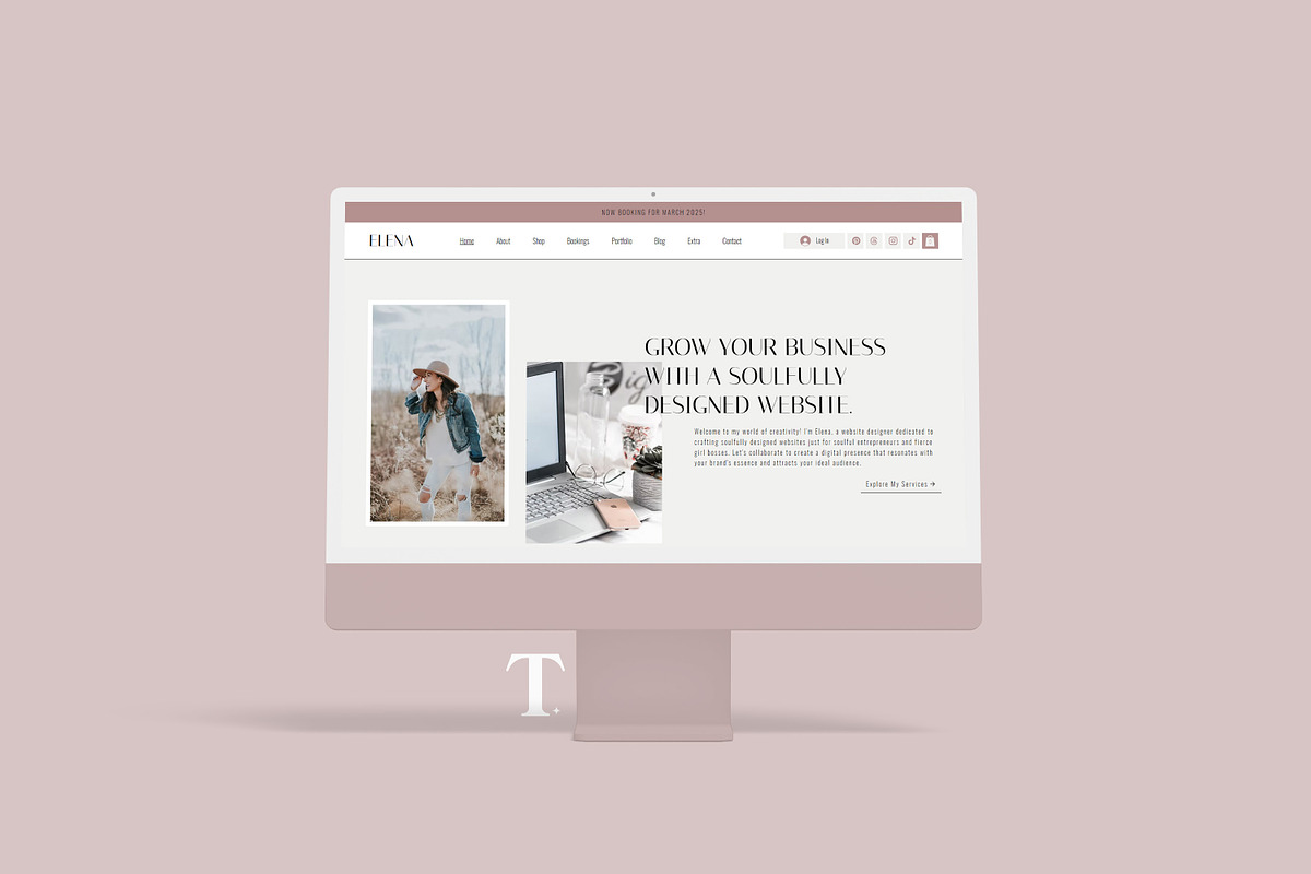 Elena Wix Studio Website Template, a Wix Template by Girl Boss From Home (Photo 3 of 6)