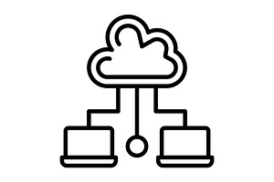 Cloud Computing Line Icon, an Icon by Pexelpy