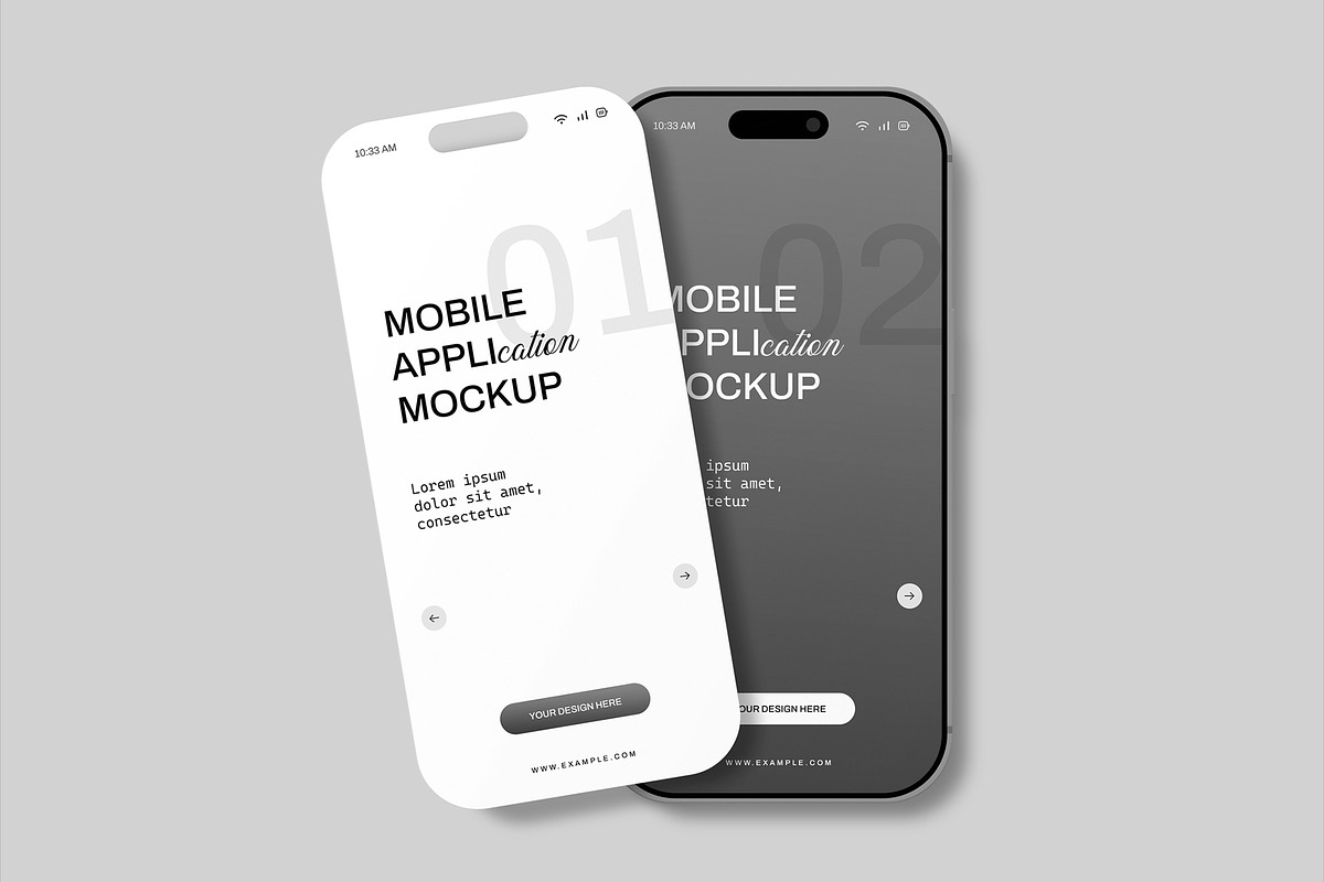 Phone Screen Application Mockup, a Product Mockup by graphypix (Photo 3 of 4)