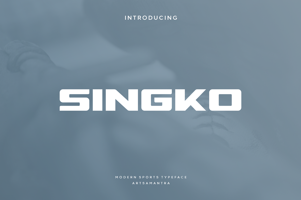 Singko - Modern Sports Typeface, a Serif Font by garismantra (Photo 1 of 4)