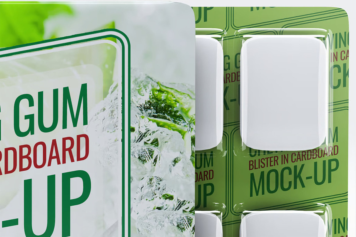 Chewing Gum Blister Mockup, an Advertising Mockup by Hubzway (Photo 4 of 7)