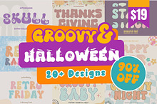Groovy and Retro Halloween Fonts
