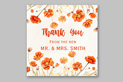 Orange Flowers Clipart Watercolor, a Decorative Illustration by LeCoqDesign (Thumbnail 5 of 5)