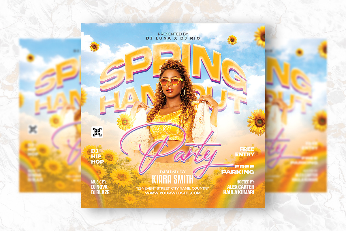 Spring Hangout Party Flyer Design, a Flyer Template by Shajib Shikder (Photo 2 of 2)