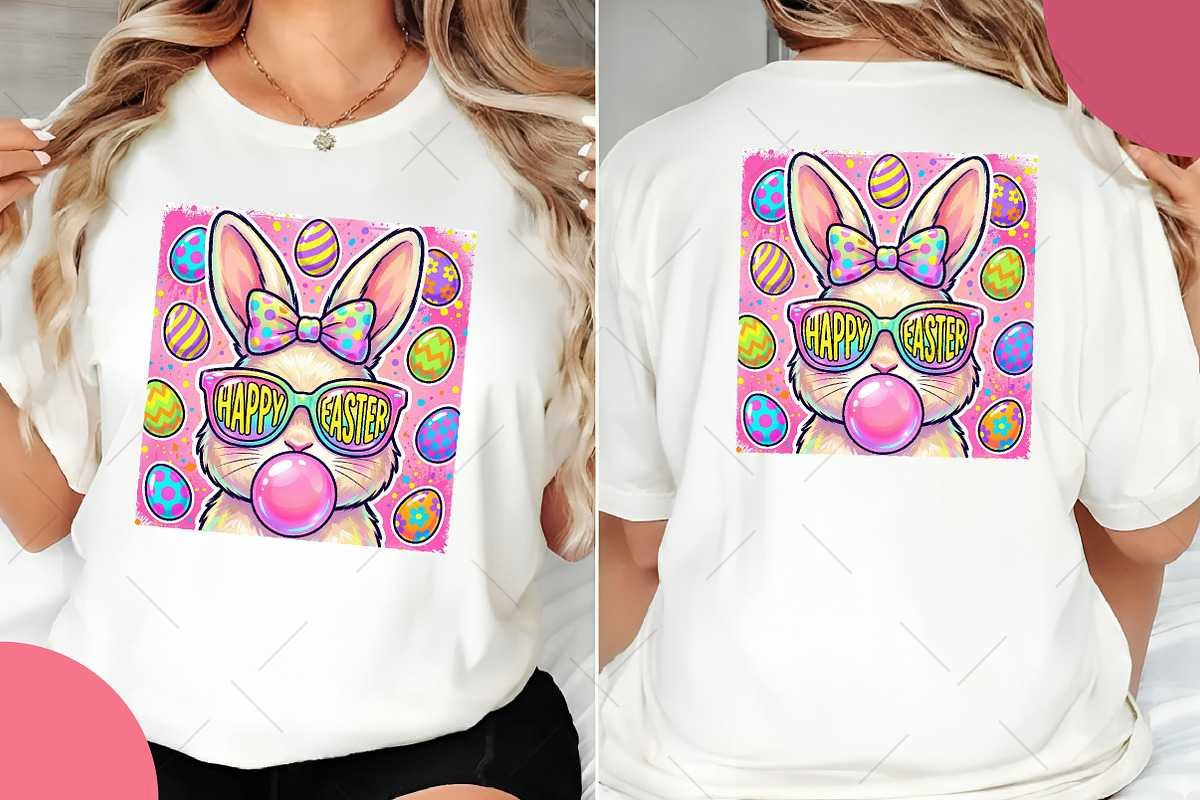 Retro Bunny Easter, Bubblegum Bunny, an Illustration by OK Design (Photo 4 of 6)
