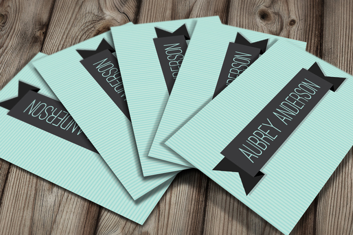 Aubrey II Business Card Template, a Business Card Template by Pip Sweet (Photo 2 of 5)