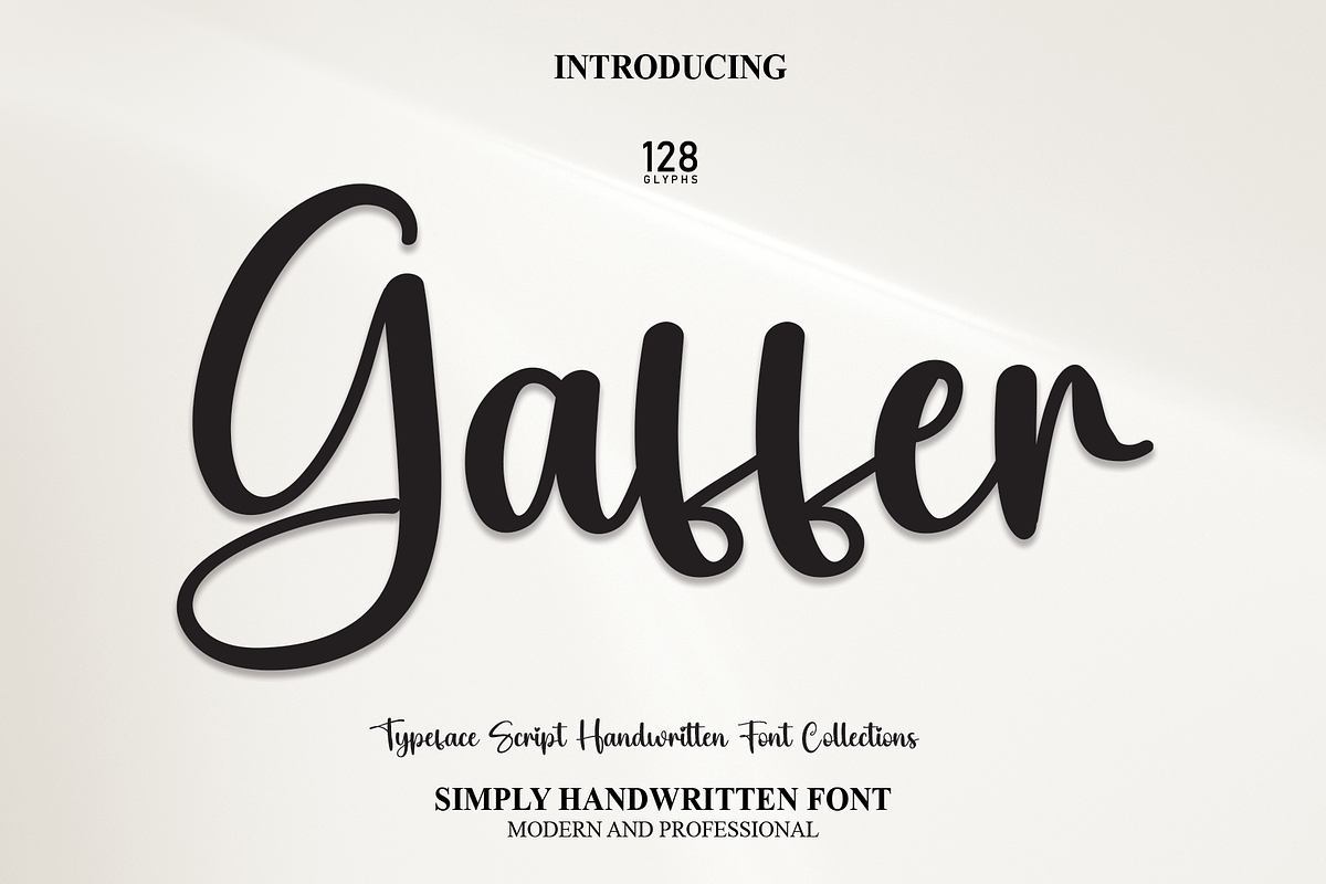 Gaffer | Script Font, a Script Font by Scratchones (Photo 1 of 8)