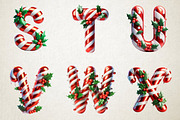 Candy Cane Christmas Alphabet, an Illustration by RobertsArt (Thumbnail 3 of 7)