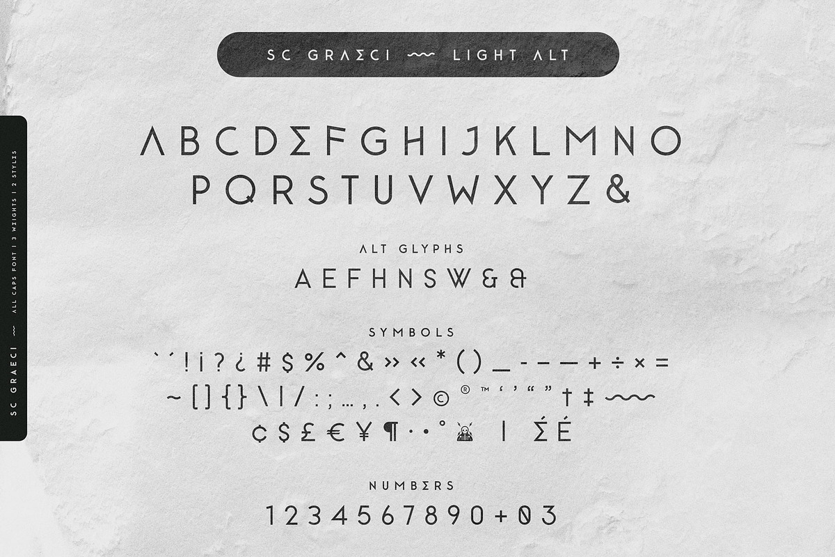 Graeci Display — Greek Inspired Font, a Sans Serif Font by Sinclair Creative Agency (Photo 6 of 15)