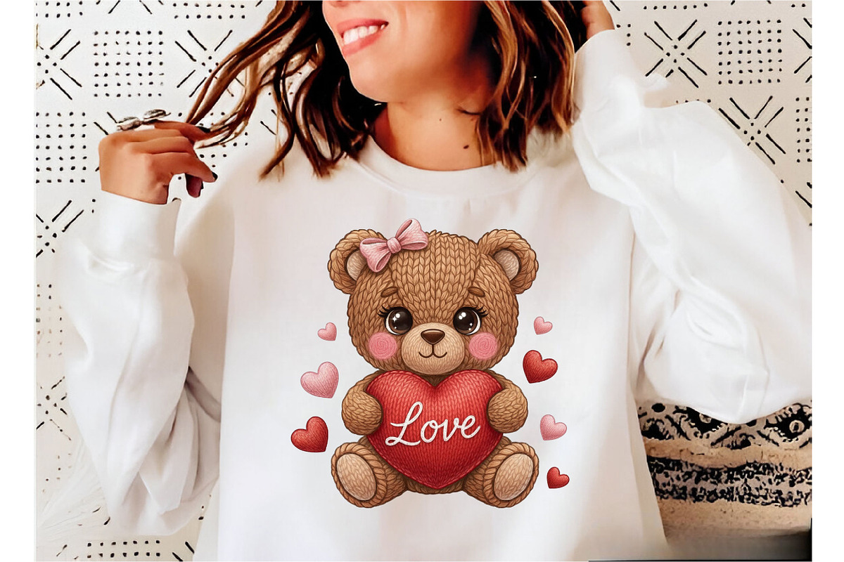 Faux Yarn Crochet Mother's day Teddy, an Illustration by Designking (Photo 5 of 6)