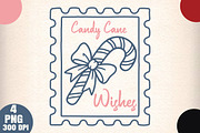 Christmas Candy Cane Stamp PNG, an Illustration by Daily.Designs (Thumbnail 1 of 6)