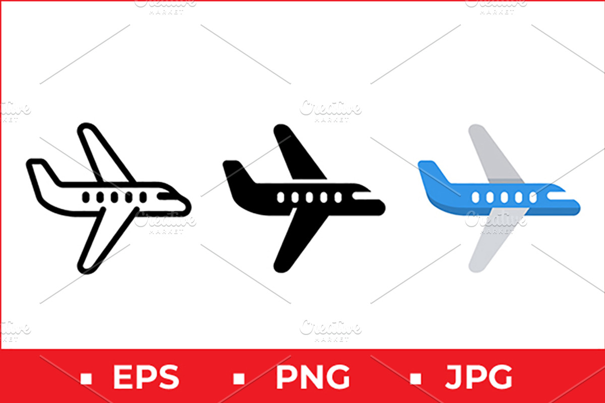 Airplane Travel Vector Art, a Solid Icon by Artonix (Photo 1 of 2)