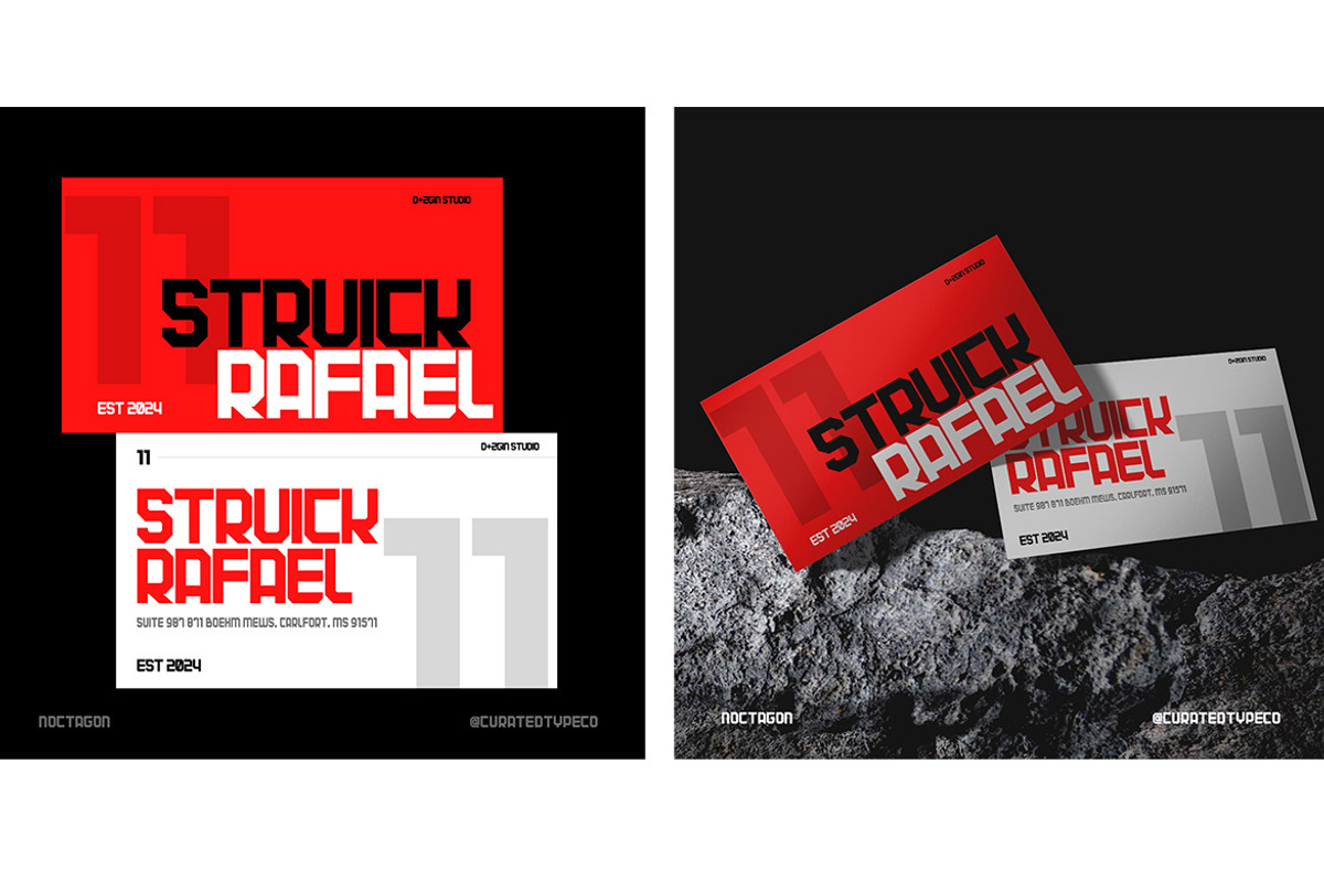 Noctagon - Bold Octagonal Sans, a Sans Serif Font by CuratedType Studio (Photo 4 of 4)