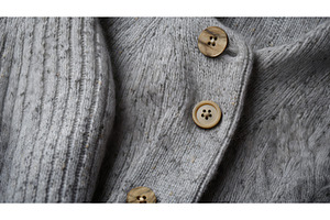 cardigan grey button ai generated, a Background Photo by pikepicture