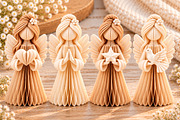 4 Elegant Angel Figurines STL, a Characters & Person 3D Model by Layerology (Thumbnail 3 of 4)