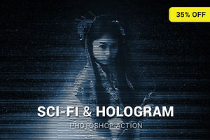 Sci-Fi And Hologram Photoshop Action