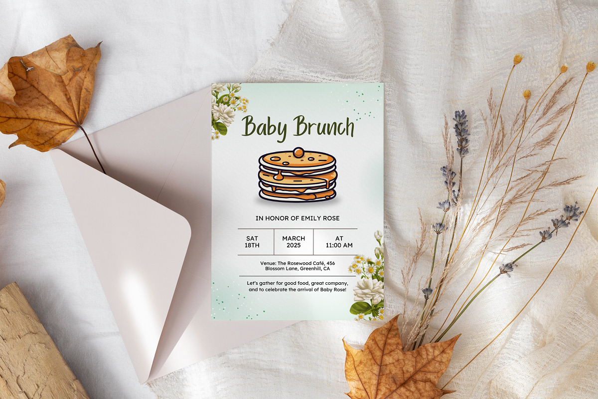 Brunch Shower Invitation Template, an Invitation Template by Snapybiz (Photo 2 of 8)