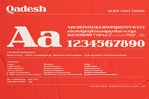 Qadesh - Serif Font Family