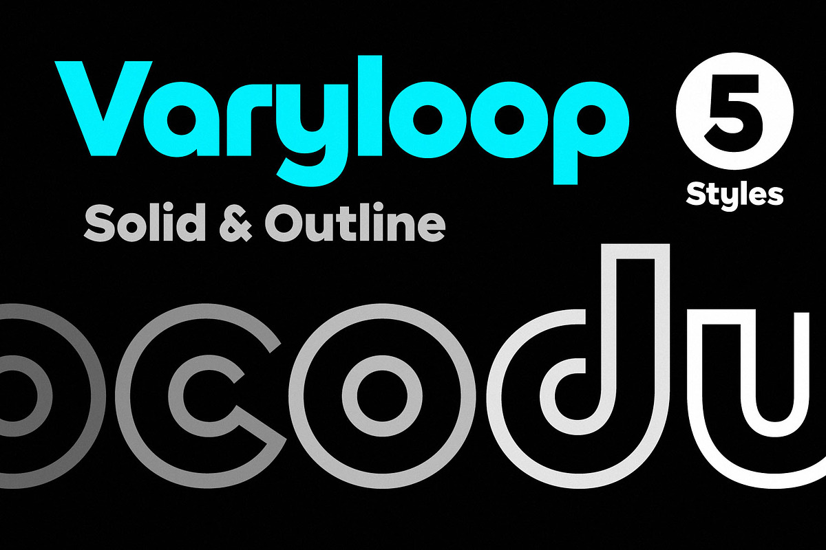 Varyloop Font Family, a Sans Serif Font by Arbuz (Photo 1 of 10)