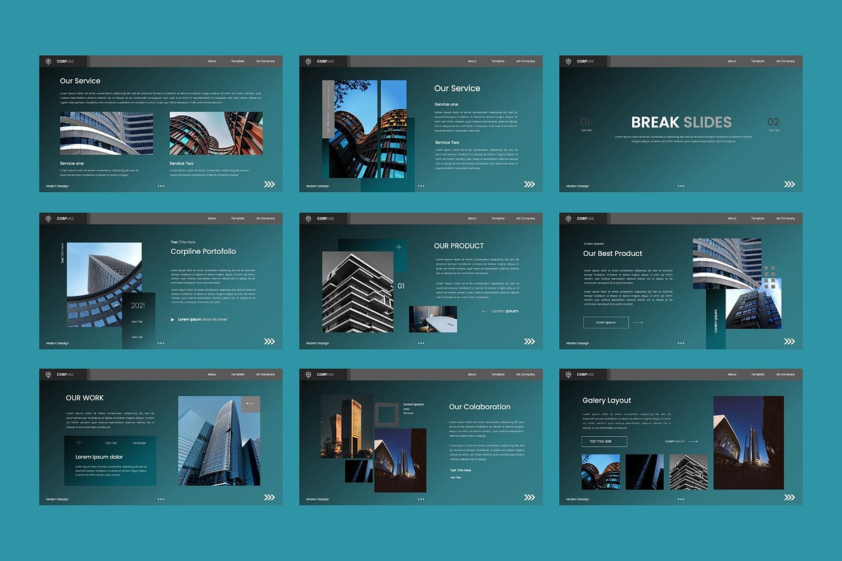 CORPLINE  Business PowerPoint, a Presentation Template by Rizki Herdian (Photo 5 of 6)