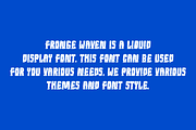 Fronge Waven - Liquid Font, a Sans Serif Font by Iqsiart Studio (Thumbnail 4 of 6)