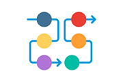 Flow diagram Flat Icon, a Duotone Icon by Pexelpy (Thumbnail 2 of 2)