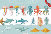 Deep Blue Illustrations #2, an Animal Illustration by GVGraphics (Thumbnail 6 of 12)