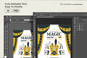 Folk Art Magic Show Flyer Template, a Flyer Template by Hole Hope Design (Thumbnail 4 of 5)