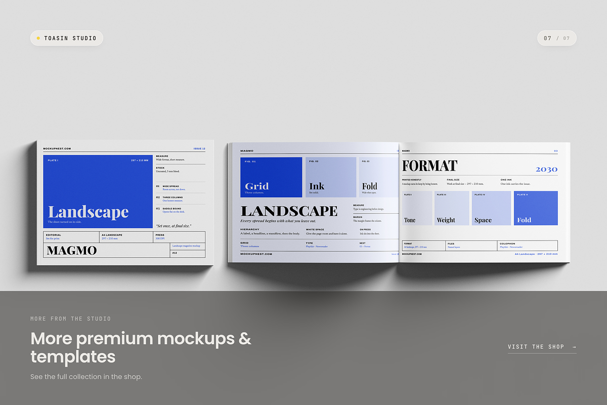 A4 Landscape Magazine Mockup, a Books & Magazine Mockup by Toasin Studio (Photo 7 of 7)