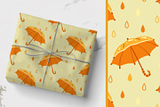 Rainy day vector Clipart & Patterns, a Seasonal Illustration by Carpet Tapete Pretzel (Thumbnail 6 of 9)