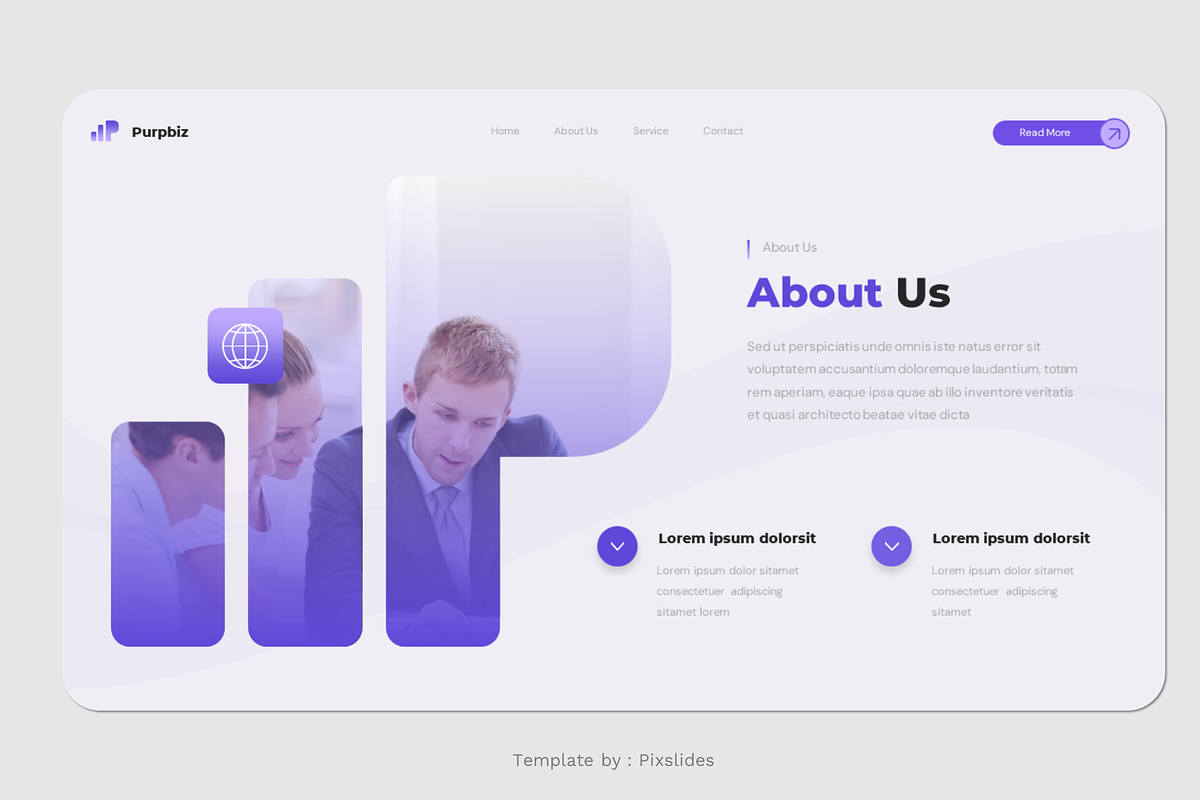 Purple Business Keynote, a Presentation Template by Pixslides (Photo 7 of 8)