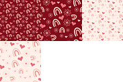 Valentines Boho Seamless Pattern, a Pattern Graphic by tchastudio (Thumbnail 2 of 3)