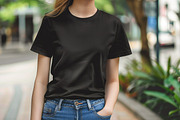 Black Gildan T-shirt Mockup, a Shirt Mockup by VetalStock (Thumbnail 6 of 7)