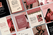 Pink Melanin Canva Templates for IG, a Social Media Template by JOA CREATIVE LAB (Thumbnail 1 of 6)