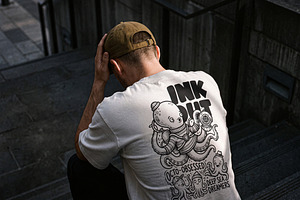Oversized T-shirt Back Mockup, a Shirt Mockup by Designer Dude