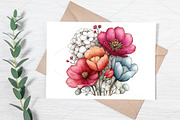Whimsical Spring Flowers Clipart, an Illustration by Canvas Craft (Thumbnail 5 of 7)