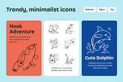 Fishing Doodles, an Outline Icon by Vectors Market (Thumbnail 4 of 8)