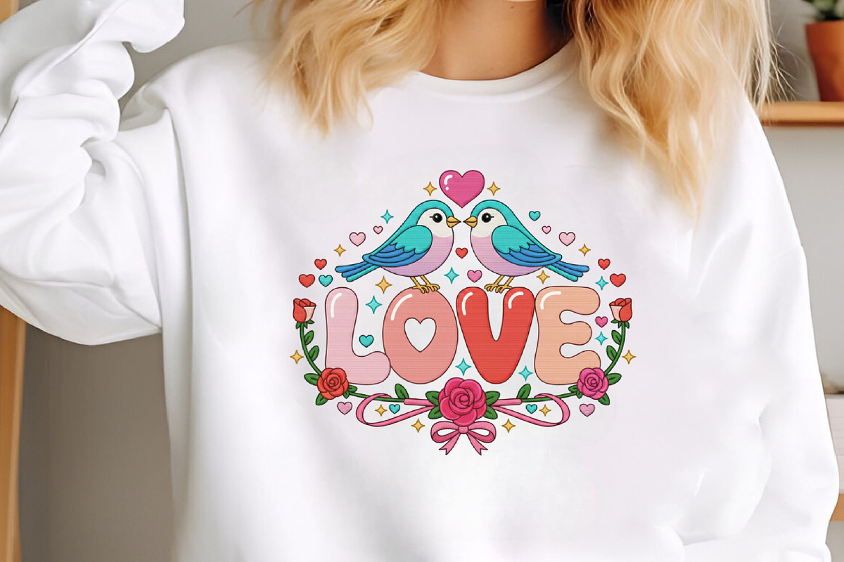 Cute Love Birds Sublimation PNG, an Illustration by Designking (Photo 4 of 6)
